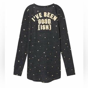 Victoria’s Secret PINK oversized cozy playful cheeky holiday Xmas sleep shirt L